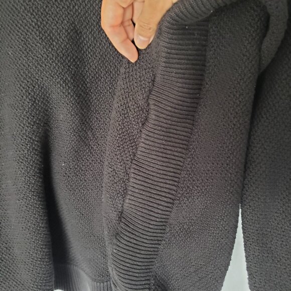 Woman Ann Taylor Loft Black Round Neck Long Sleeve Sweater Top Size L - Picture 9 of 10